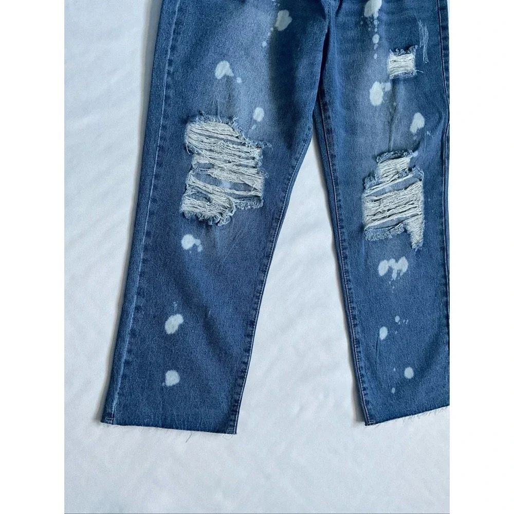 Almost Famous Womens  Boyfriend  Jeans‎  Distressed  Blue Size 13